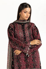 UAE-3Pc Lawn Printed Suit IUSTKSD-825