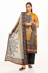 UAE-3PC Lawn Printed Suit IUSTKSD-842