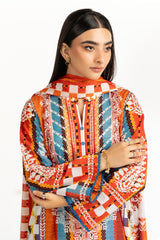 UAE-3PC Lawn Printed Suit IUSTKSD-844