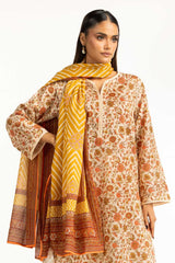 UAE-3PC Lawn Printed Suit IUSTKSD-865