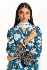 UAE-3PC Lawn Printed Suit IUSTKSD-866