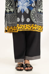 UAE-3PC Lawn Printed Suit IUSTKSD-869