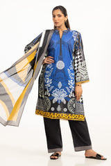 UAE-3PC Lawn Printed Suit IUSTKSD-869
