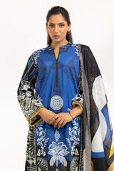 UAE-3PC Lawn Printed Suit IUSTKSD-869