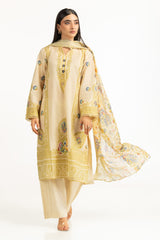 UAE-3Pc Lawn Printed Suit IUSTKSD-873