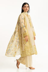 UAE-3Pc Lawn Printed Suit IUSTKSD-873
