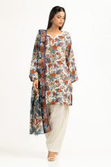 UAE-3Pc Lawn Printed Suit IUSTKSD-996