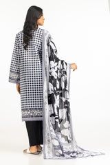 UAE-3PC Lawn Printed Suit With Embroidered IUSTKSD-545