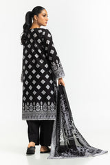 UAE-3PC Lawn Printed Suit With Embroidered IUSTKSD-551