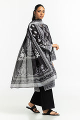 UAE-3PC Lawn Printed Suit With Embroidered IUSTKSD-551