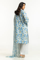 UAE-3PC Lawn Printed Suit with Embroidered IUSTKSD-634