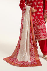 UAE-3PC Lawn Printed Suit With Embroidered IUSTKSD-693