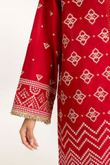 UAE-3PC Lawn Printed Suit With Embroidered IUSTKSD-693