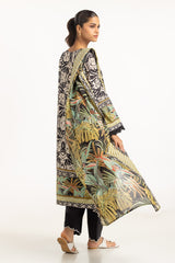 UAE-3PC Lawn Printed Suit With Embroidered IUSTKSD-727