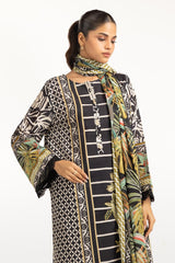 UAE-3PC Lawn Printed Suit With Embroidered IUSTKSD-727
