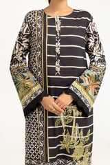 UAE-3PC Lawn Printed Suit With Embroidered IUSTKSD-727