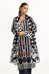 UAE-3PC Lawn Printed Suit With Embroidered IUSTKSD-736