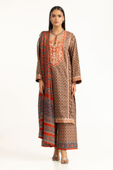 UAE-3PC Lawn Printed Suit With Embroidered IUSTKSD-930