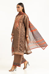 UAE-3PC Lawn Printed Suit With Embroidered IUSTKSD-930