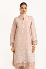 UAE-3PC Lawn Schiffli Embroidered Suit IUSTKSD-764