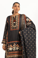 UAE-3PC raw-silk Lacquer Printed Hand Embellished Suit  IUSTKSD-785