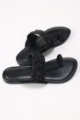 UAE-Women Black kolhapuri IFS-KLP25-001