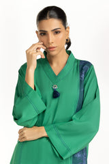 UAE-Arabic Linen Embroidered Co-Ord Set IUSTTS-1191