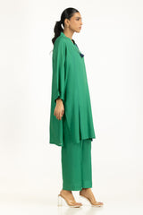 UAE-Arabic Linen Embroidered Co-Ord Set IUSTTS-1191