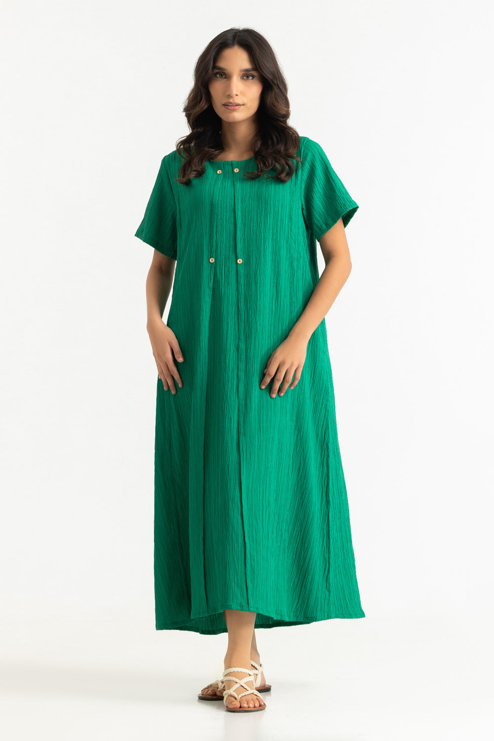 UAE- Blended Crinkle Dyed Shirt