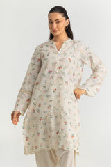 UAE-Blended Printed Shirt With Embroidered And Dyed Trouser