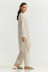 UAE-Blended Printed Shirt With Embroidered And Dyed Trouser