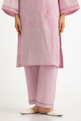 UAE-Cambric Block Printed Co-Ord Set With Embroidered