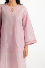 UAE-Cambric Block Printed Co-Ord Set With Embroidered
