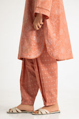 UAE- Cambric Block Printed Co-Ord Set With Embroidered