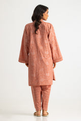UAE- Cambric Block Printed Co-Ord Set With Embroidered
