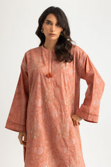UAE- Cambric Block Printed Co-Ord Set With Embroidered