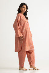 UAE- Cambric Block Printed Co-Ord Set With Embroidered