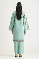 UAE-Cambric Block Printed Shirt And Dyed Trouser