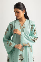 UAE-Cambric Block Printed Shirt And Dyed Trouser