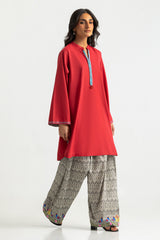UAE-Cambric Dyed Shirt And Printed Trouser