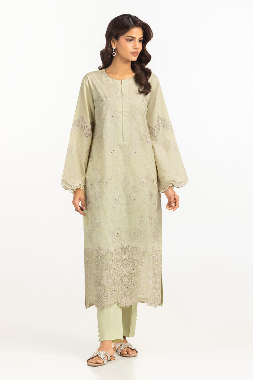 UAE-Cambric Embroidered Co-Ord Set IPST-77137
