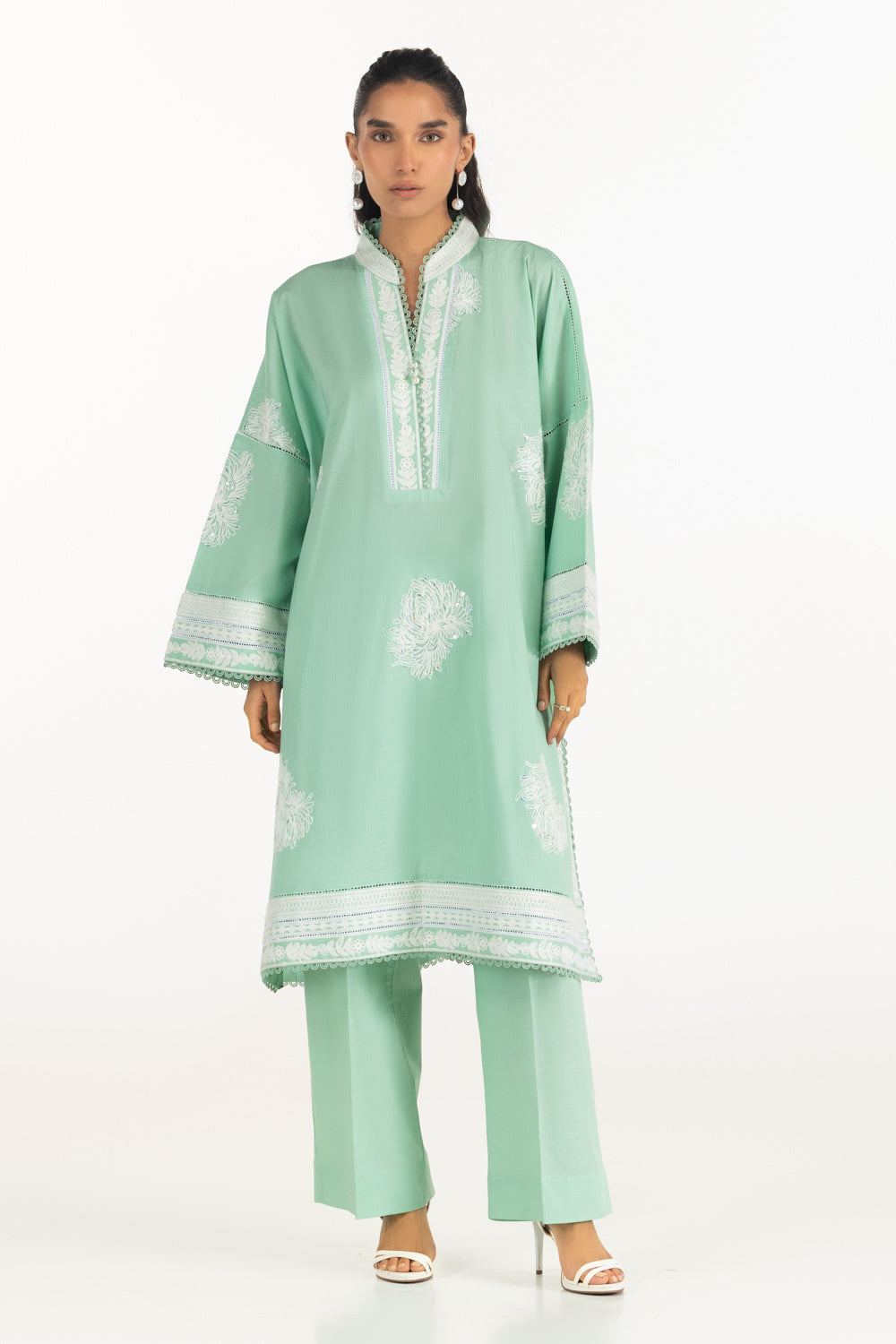 UAE-Cambric Embroidered Co-Ord Set IPST-77476