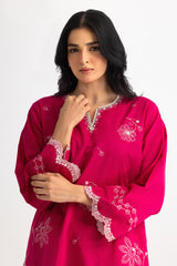 UAE- Cambric Embroidered Co-Ord Set