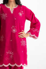 UAE- Cambric Embroidered Co-Ord Set