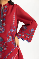 UAE- Cambric Embroidered Co-Ord Set