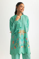 UAE-Cambric Embroidered Co-Ord Set