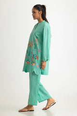 UAE-Cambric Embroidered Co-Ord Set