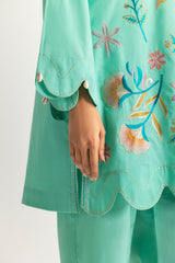 UAE-Cambric Embroidered Co-Ord Set