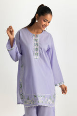 UAE- Cambric Embroidered Co-Ord Set