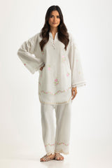 UAE- Cambric Embroidered Co-Ord Set